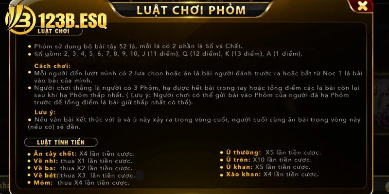 Nắm vững những luật chơi cơ bản trong bài Phỏm