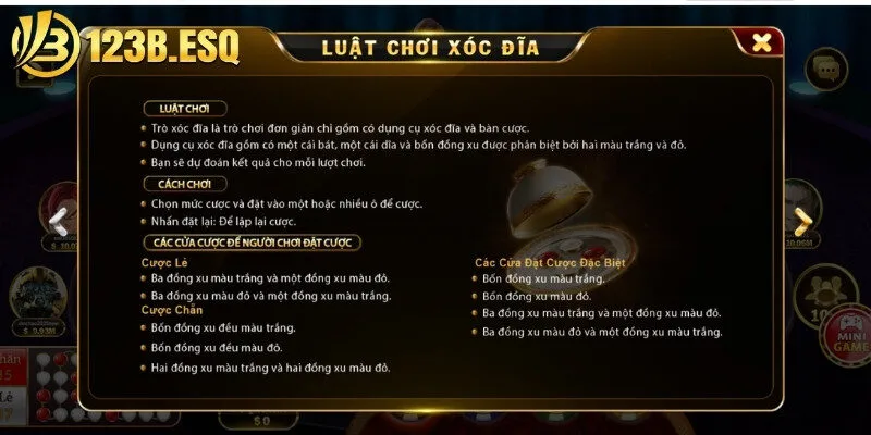 Tổng quan về luật chơi và cách đặt cược Xóc đĩa online